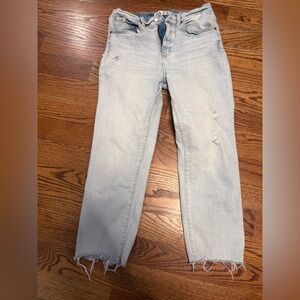 Casual Light Blue Distressed Women's Jeans